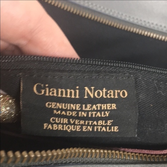 Gianni Notaro Maroon / Grey Saffiano Leather - Picture 9 of 9